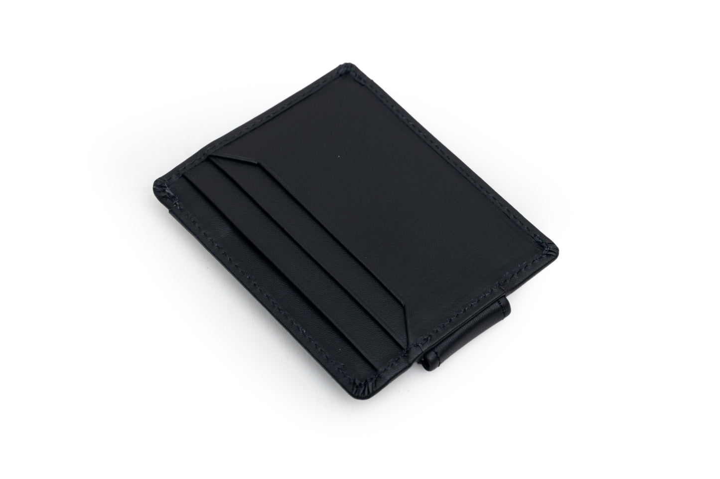Aqua, the money clip card holder in softy leather.