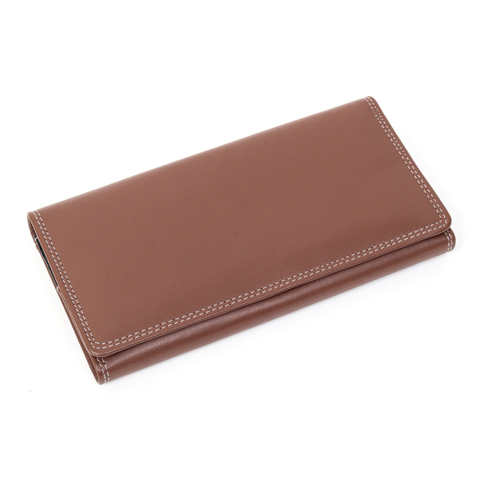 Glam, ladies dual colour leather wallet Tan