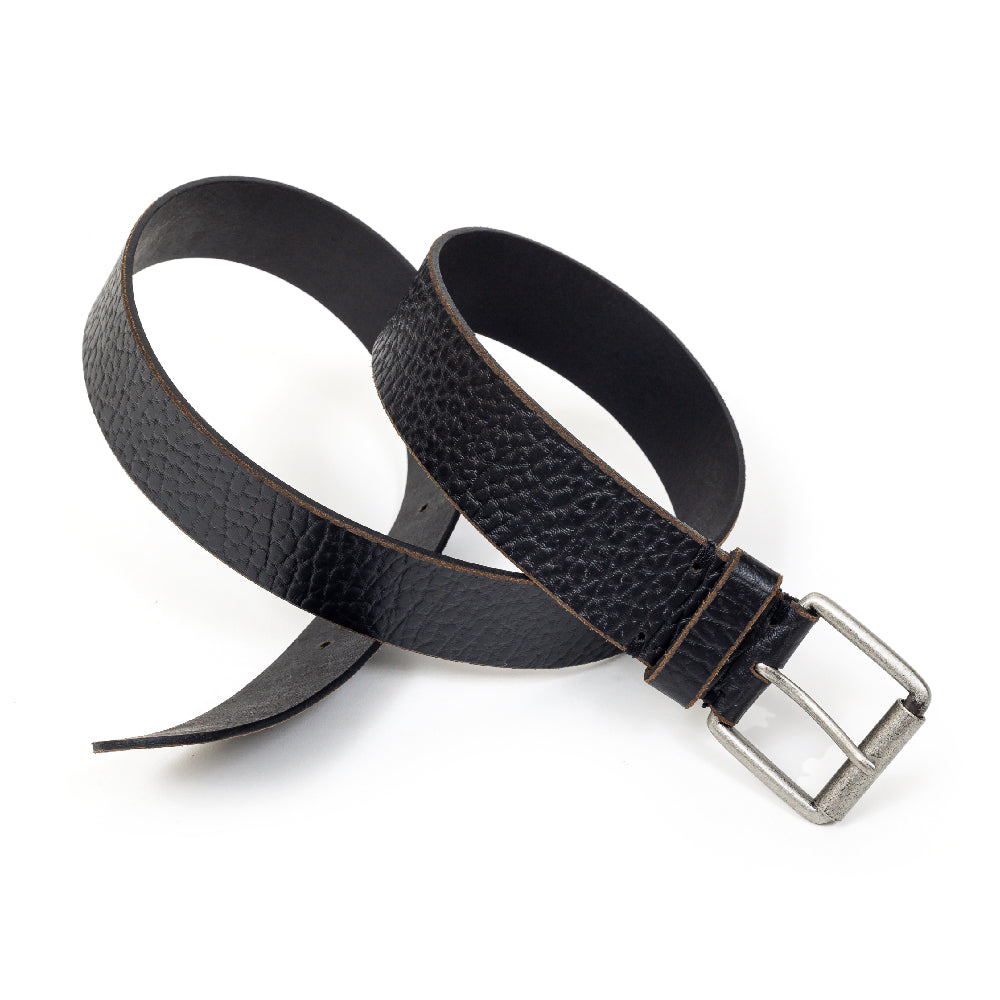 Trend, single sided black fashion belt for men.