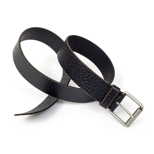 Trend, single sided black  fashion belt for men.