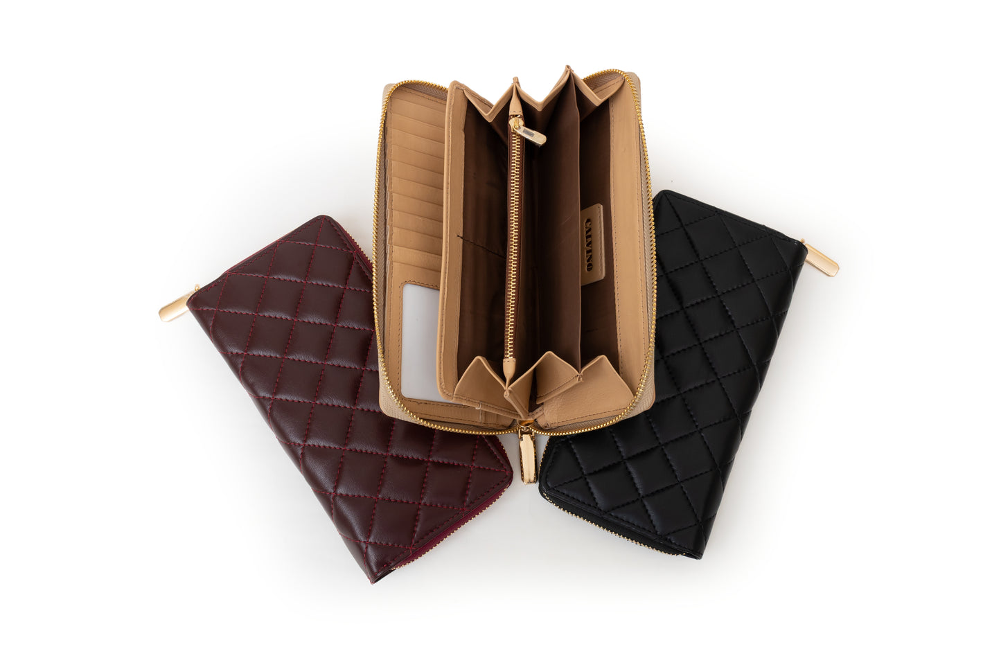Zip around ladies leather wallet.