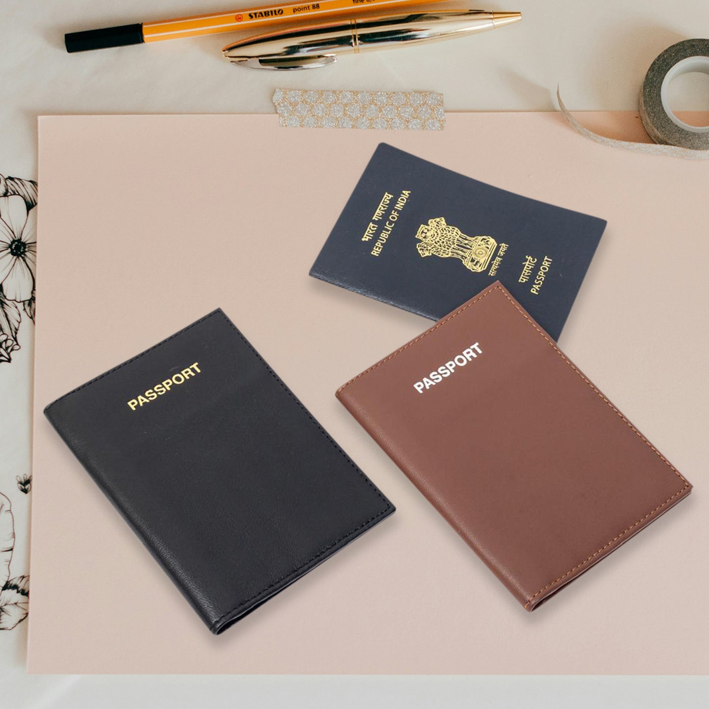The 102, Leather Passport Cover.