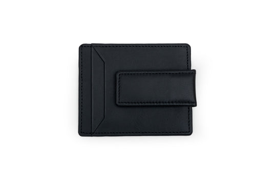 Aqua, the money clip card holder in softy leather.