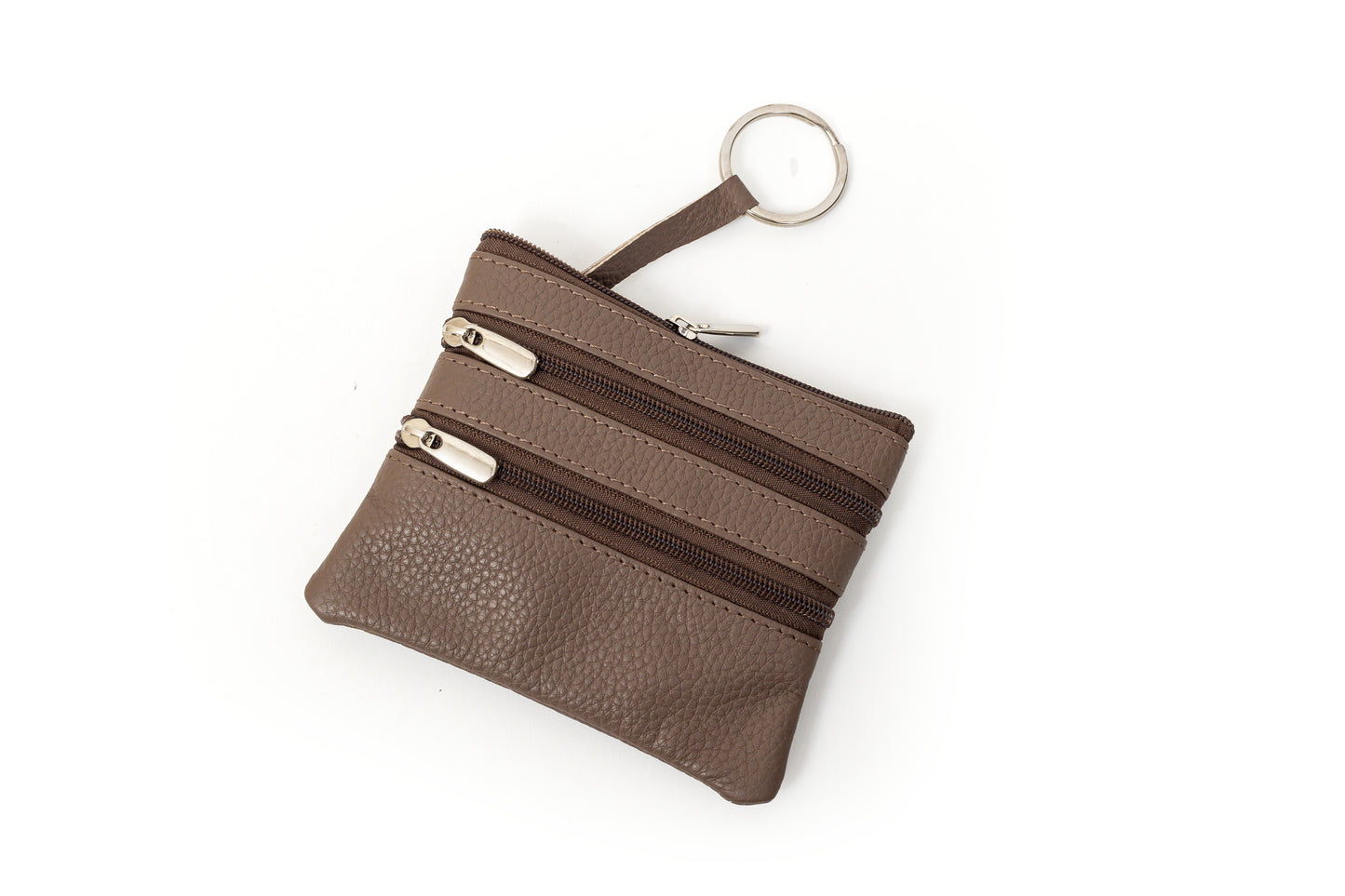 Unisex leather key, card & coin case for corporate gifting.
