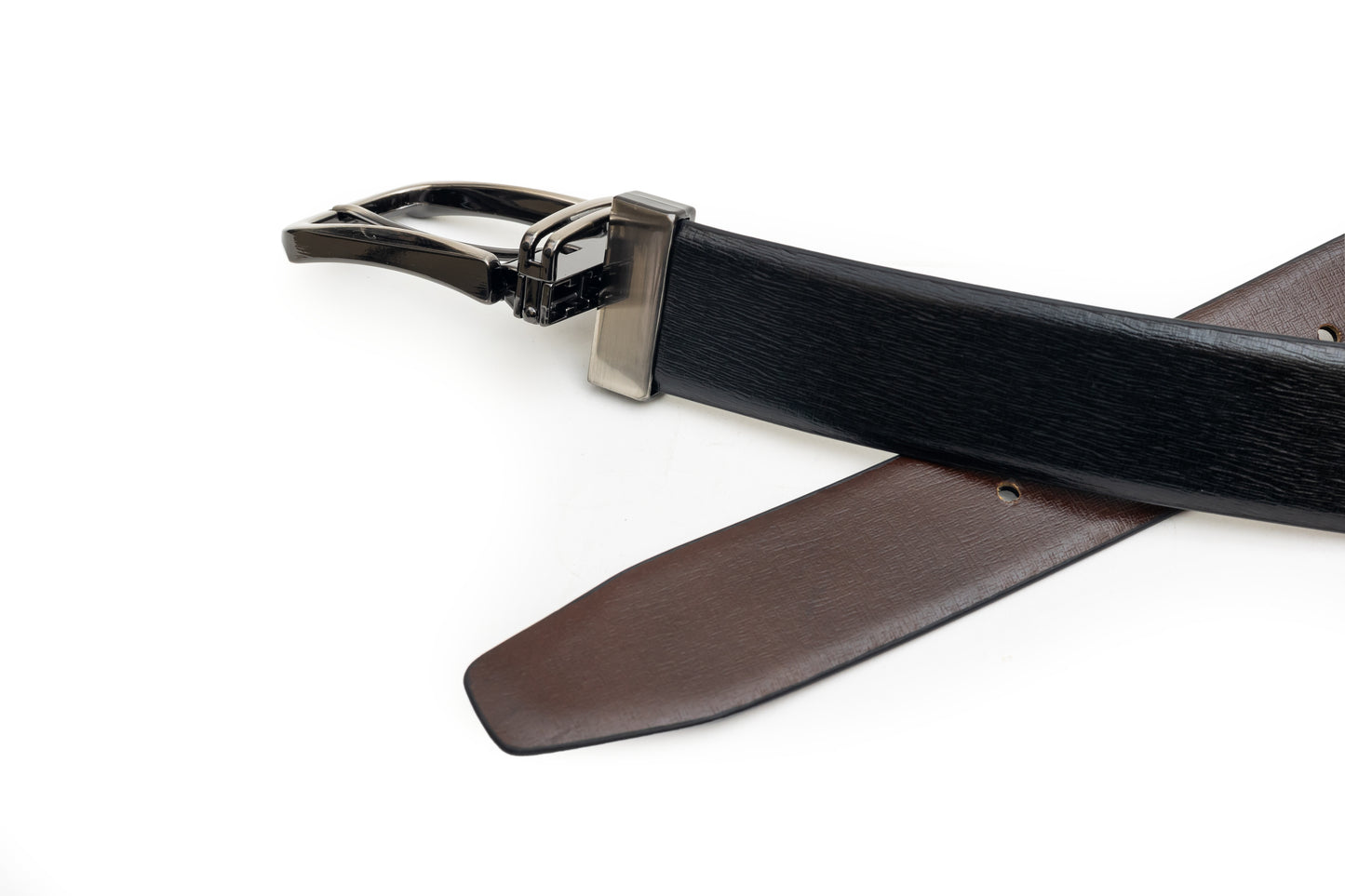 Charm, the black with brown reversible belt.