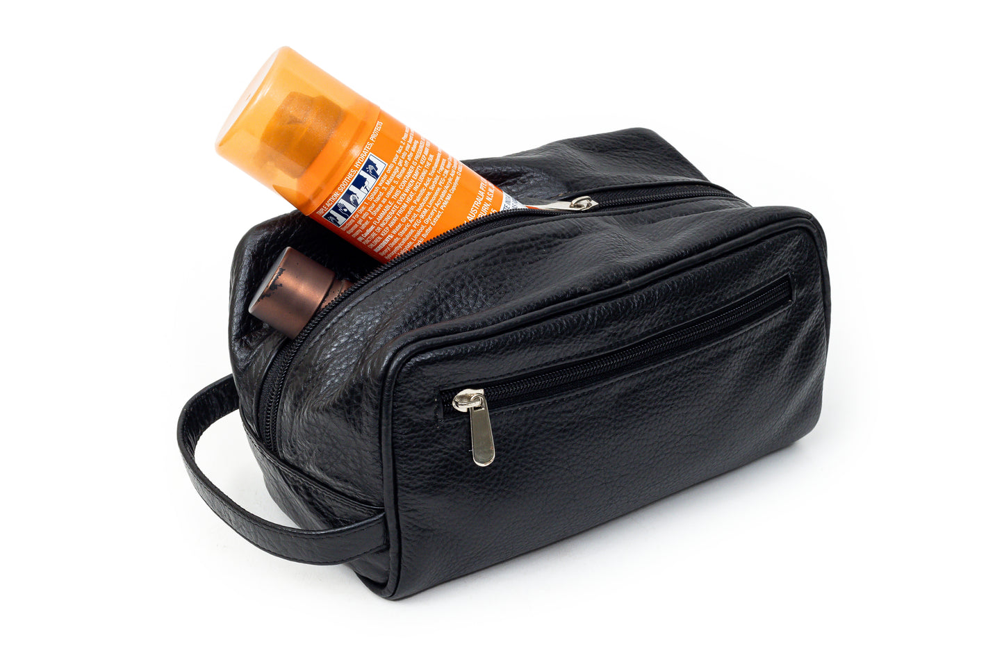 Apex, Leather Travel Shaving Pouch for Men