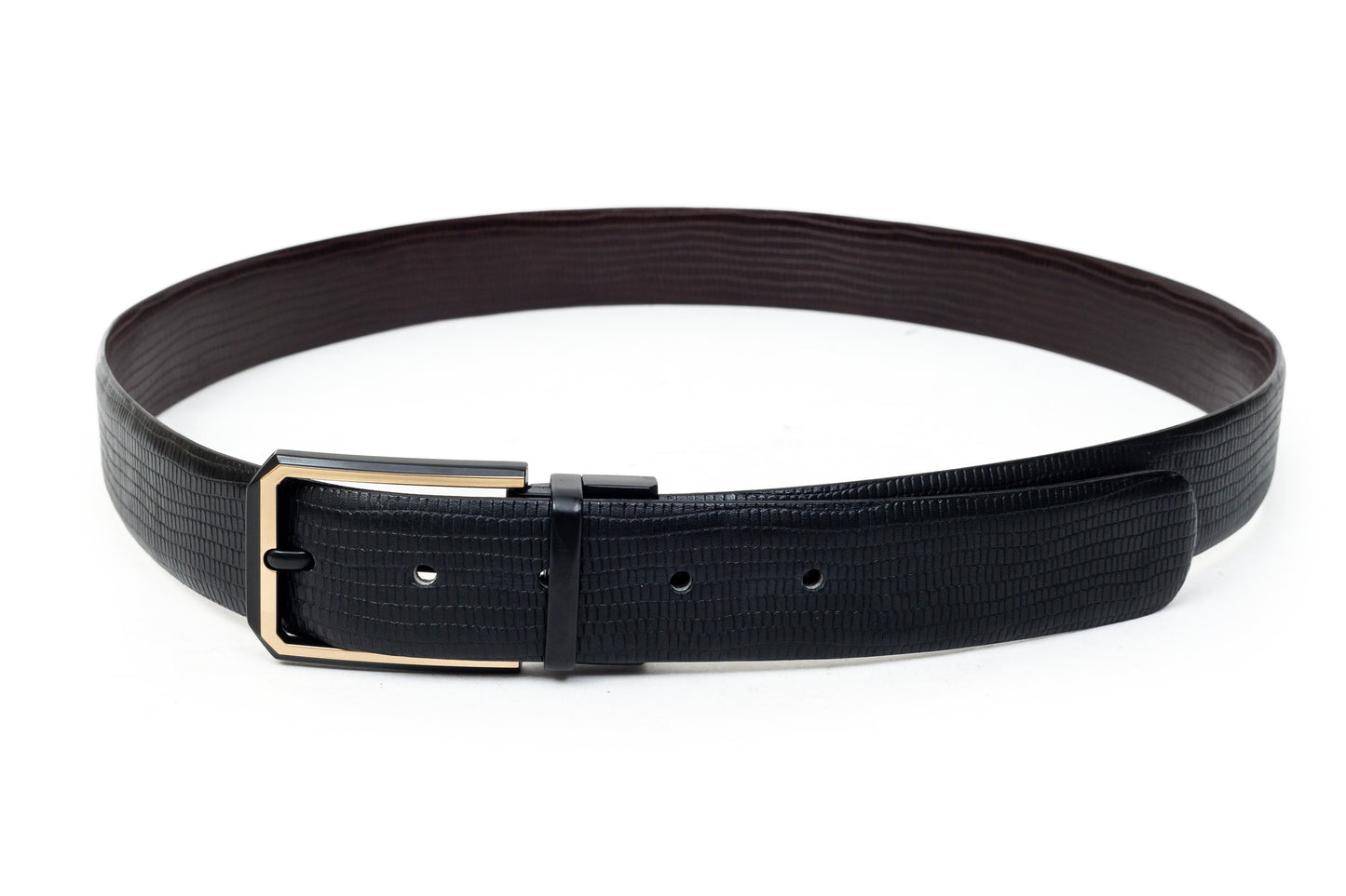 Marlowe, the black with brown reversible fashion belt.