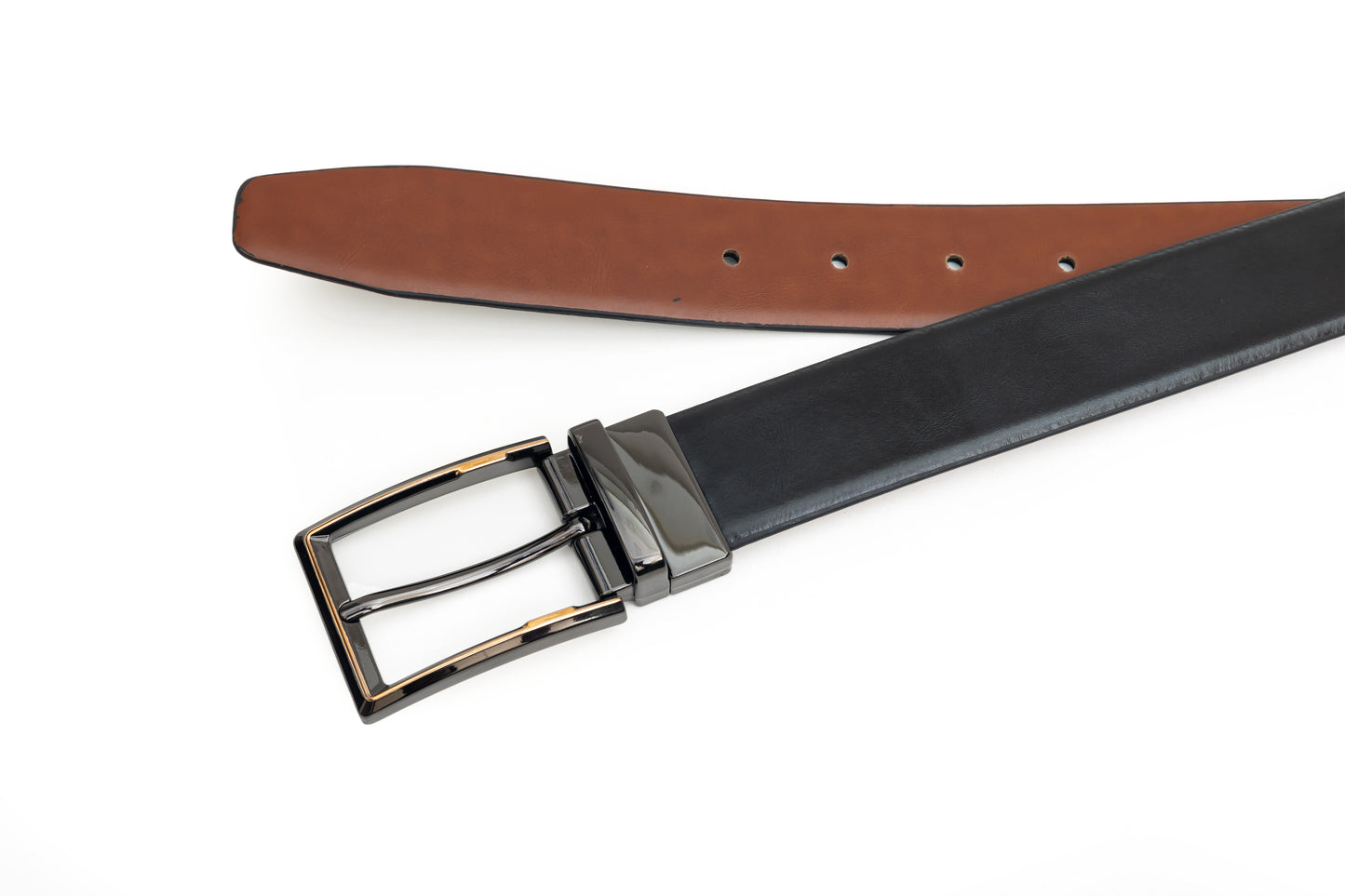 Mesic, the black with tan reversible belt.