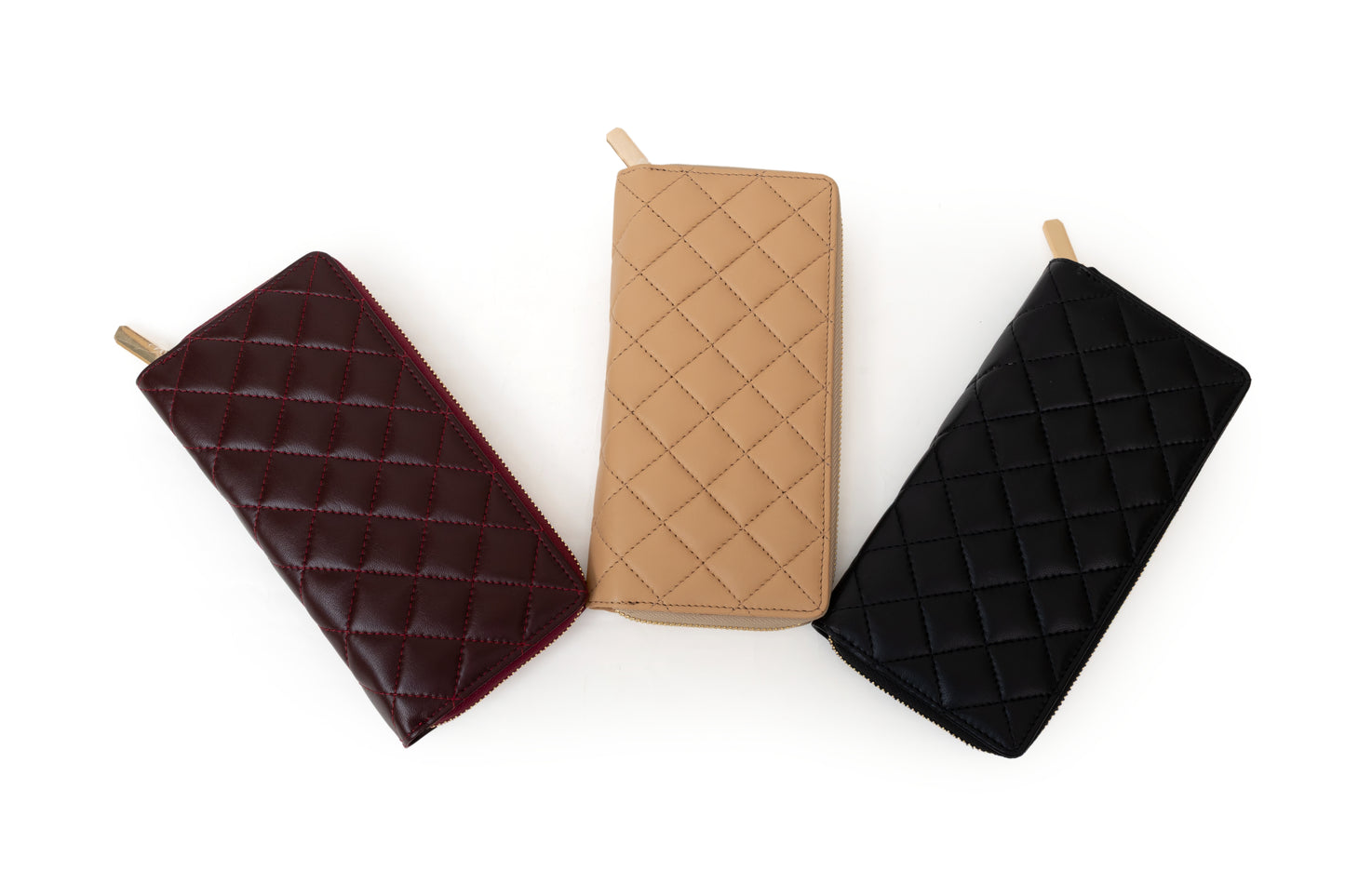 Zip around ladies leather wallet.