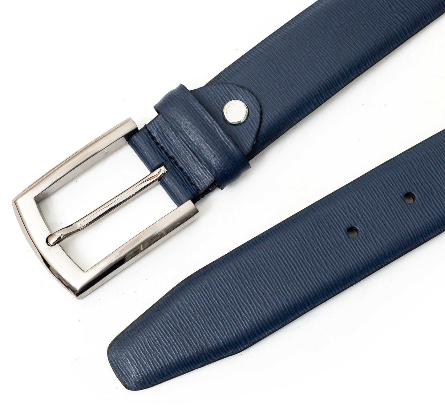 Blue, the leather belt.