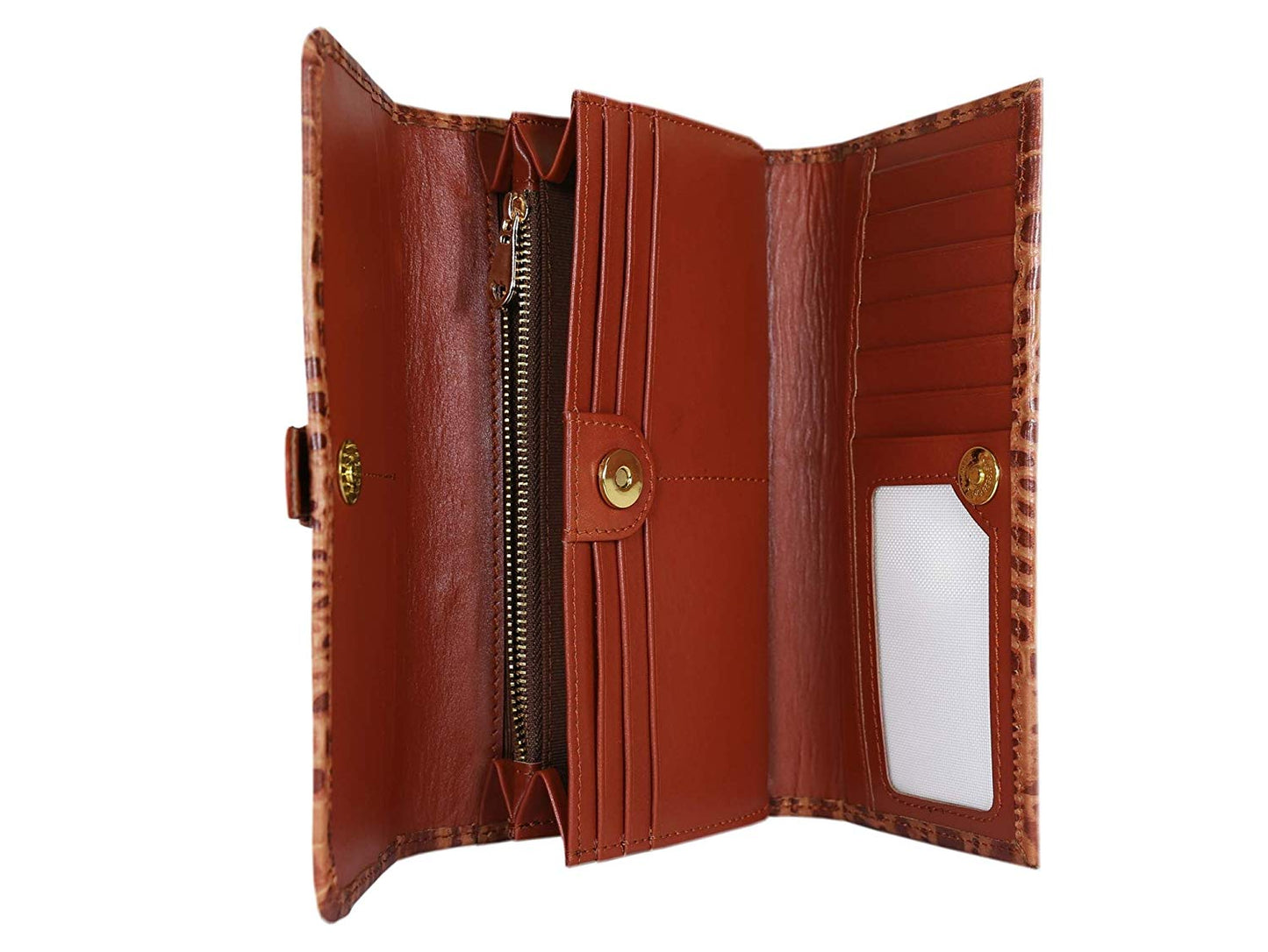 The Vida, tan croco wallet.