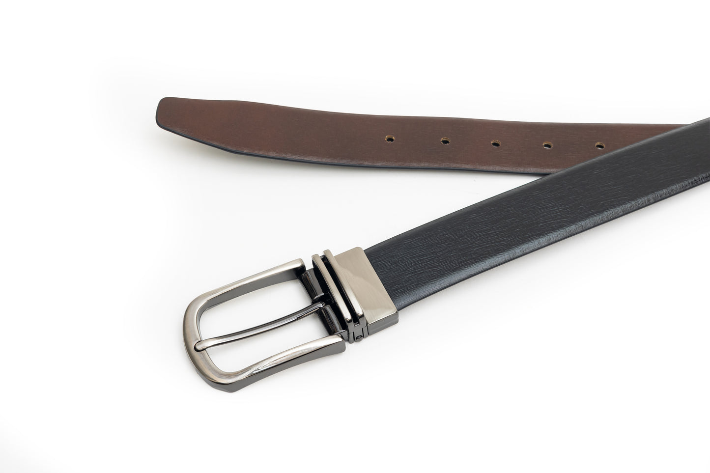 Charm, the black with brown reversible belt.