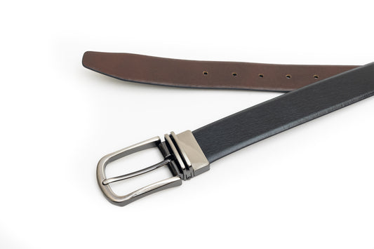 Charm, the black with brown reversible belt.