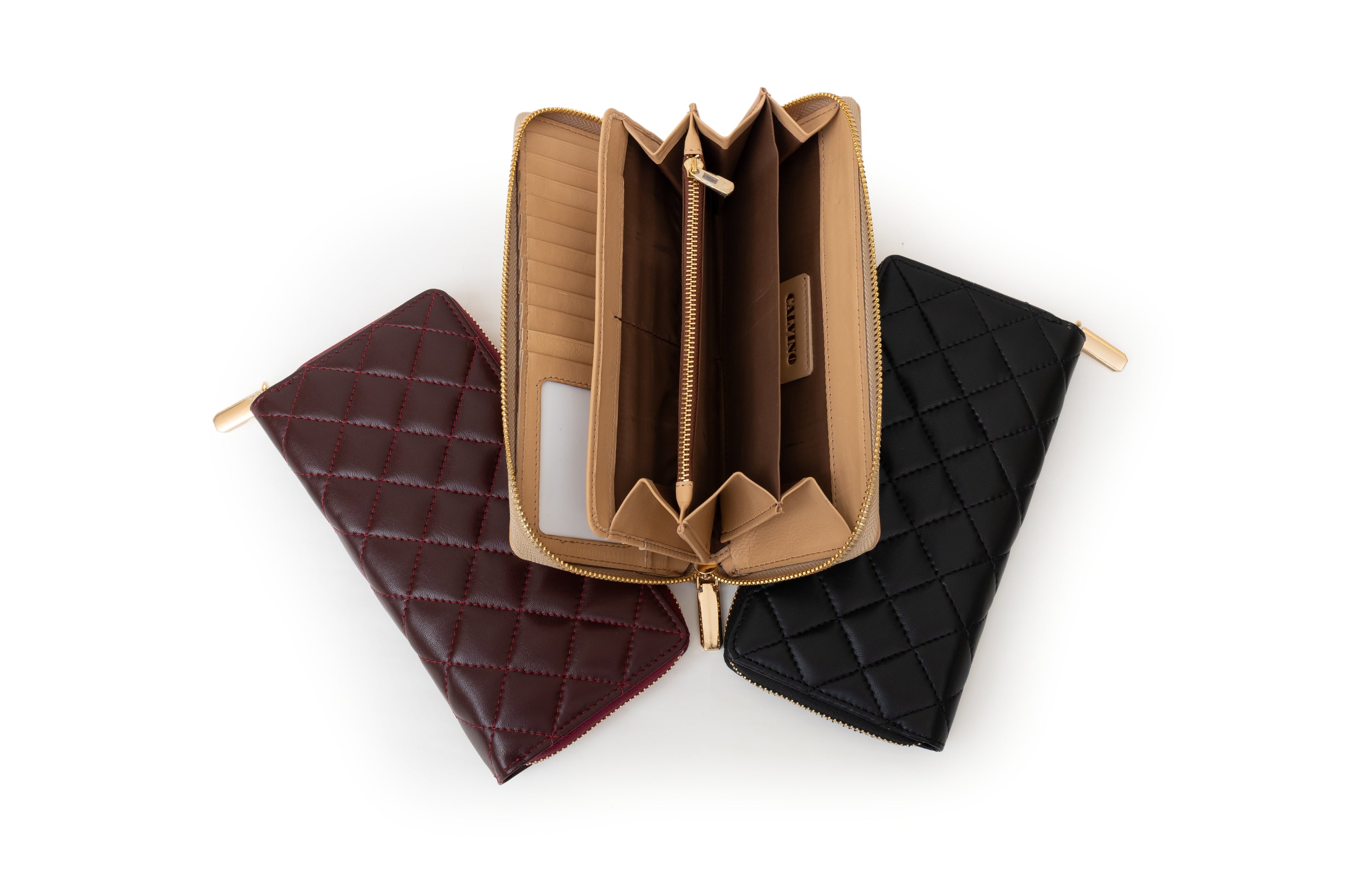 Zip around ladies leather wallet.