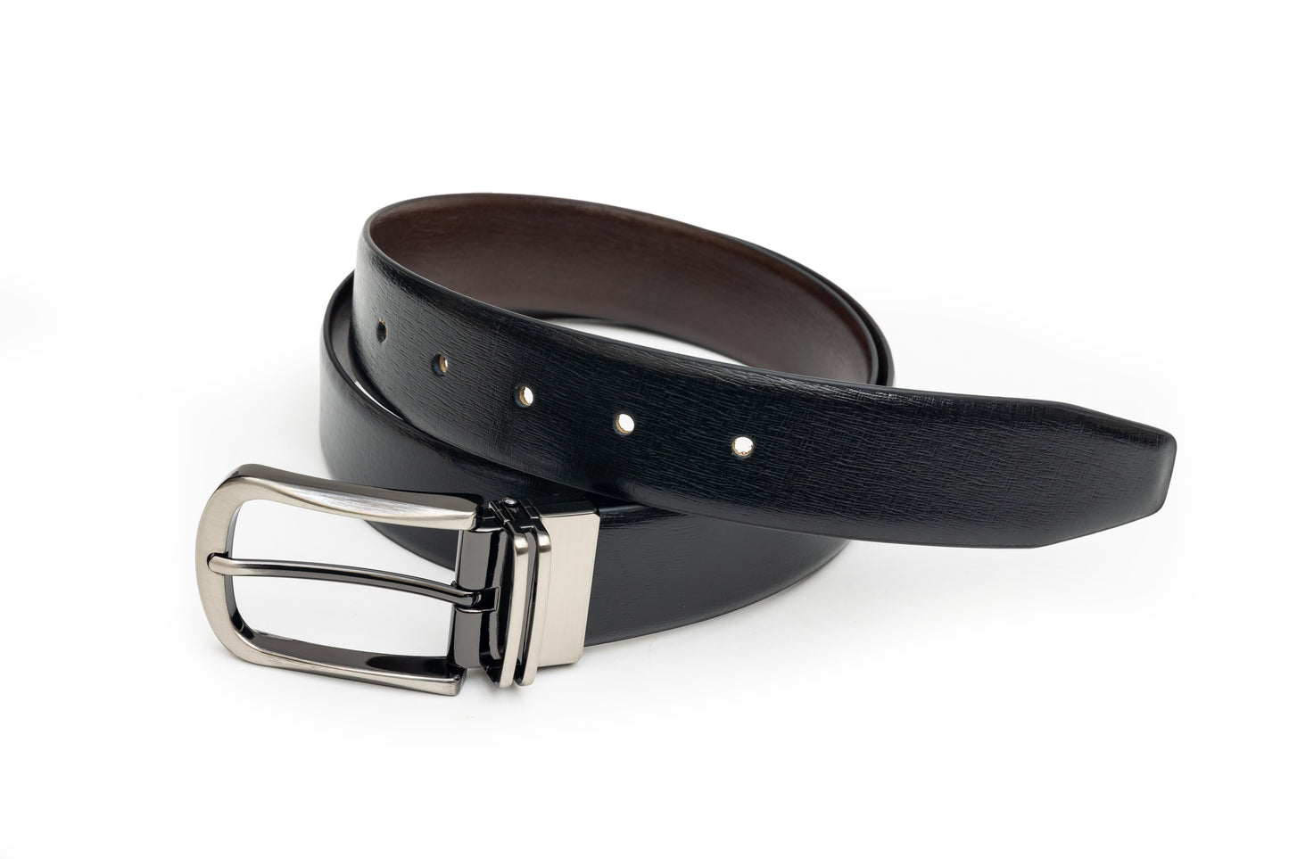 Charm, the black with brown reversible belt.