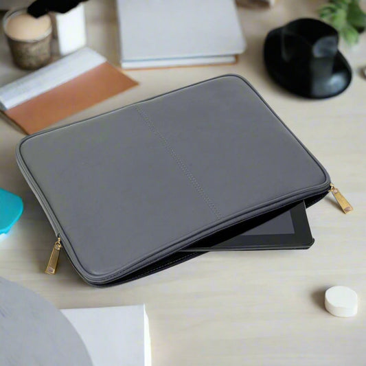 The Grey, Leather Lap Top Case.