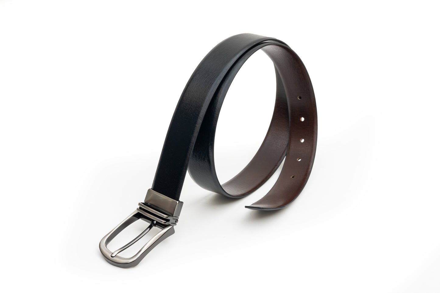 Charm, the black with brown reversible belt.