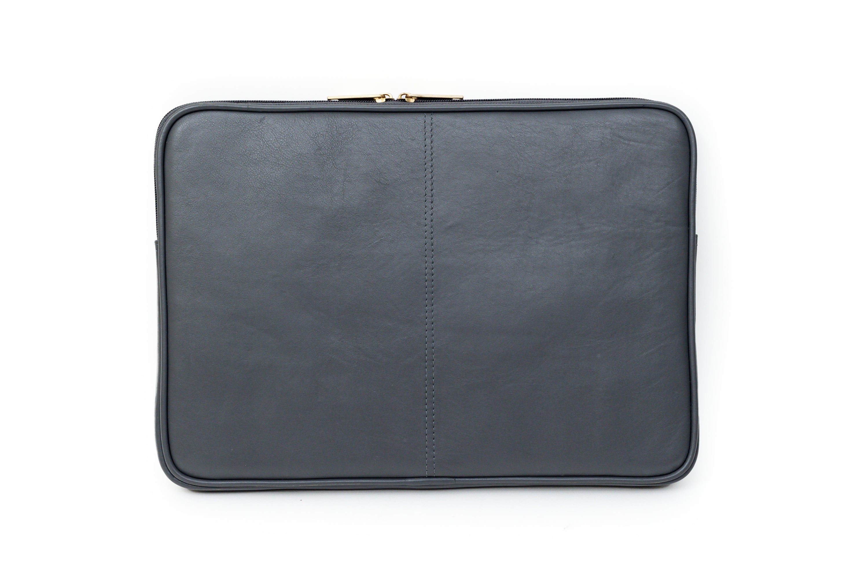 Unisex leather laptop case for corporate gifting.