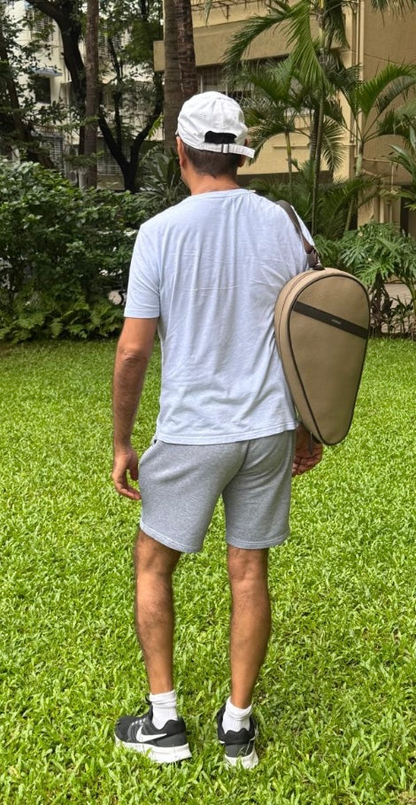 The  Padel & Pickle Ball Cover in Genuine Leather.