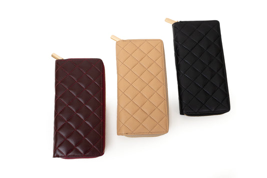 Zip around ladies leather wallet.