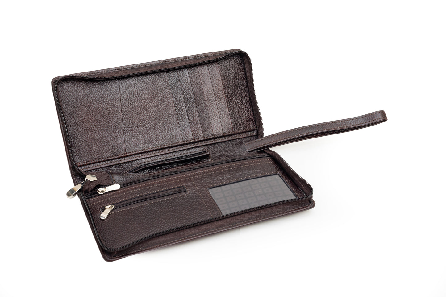 Unisex leather zippered travel case for your travels.
