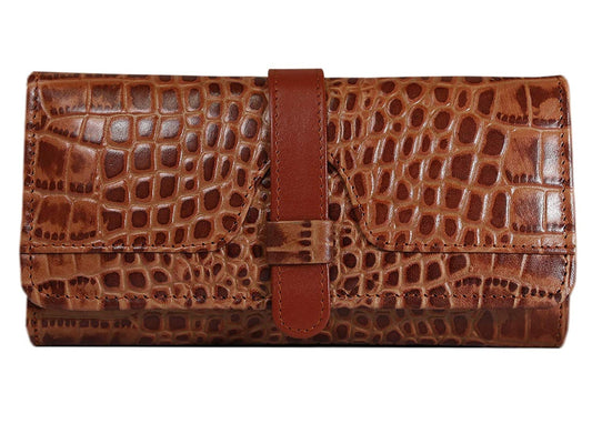 The Vida, tan croco wallet.